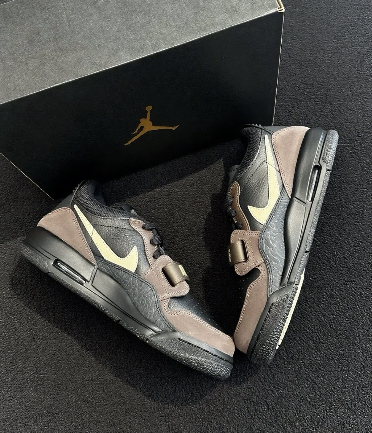 男鞋 NIKE AIR JORDAN LEGACY 312 LOW 黑咖 爆裂紋 魔鬼氈 復古 籃球鞋【CD7069-003】