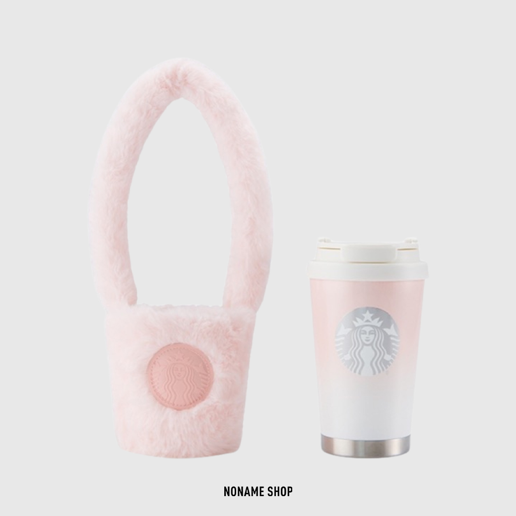 STARBUCKS 星巴克 甜粉漸層 不鏽鋼 隨行杯 高顏值 水杯 380ML 附毛毛杯袋