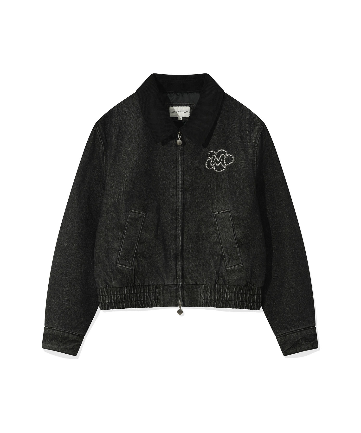 WACKY WILLY Women's Collar Color Block Blouson Denim