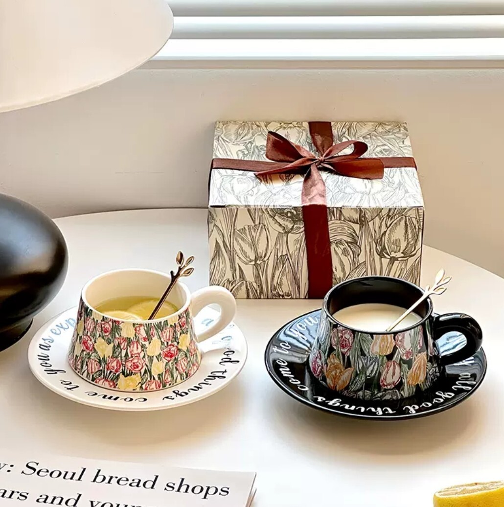 復古風陶瓷咖啡杯套組