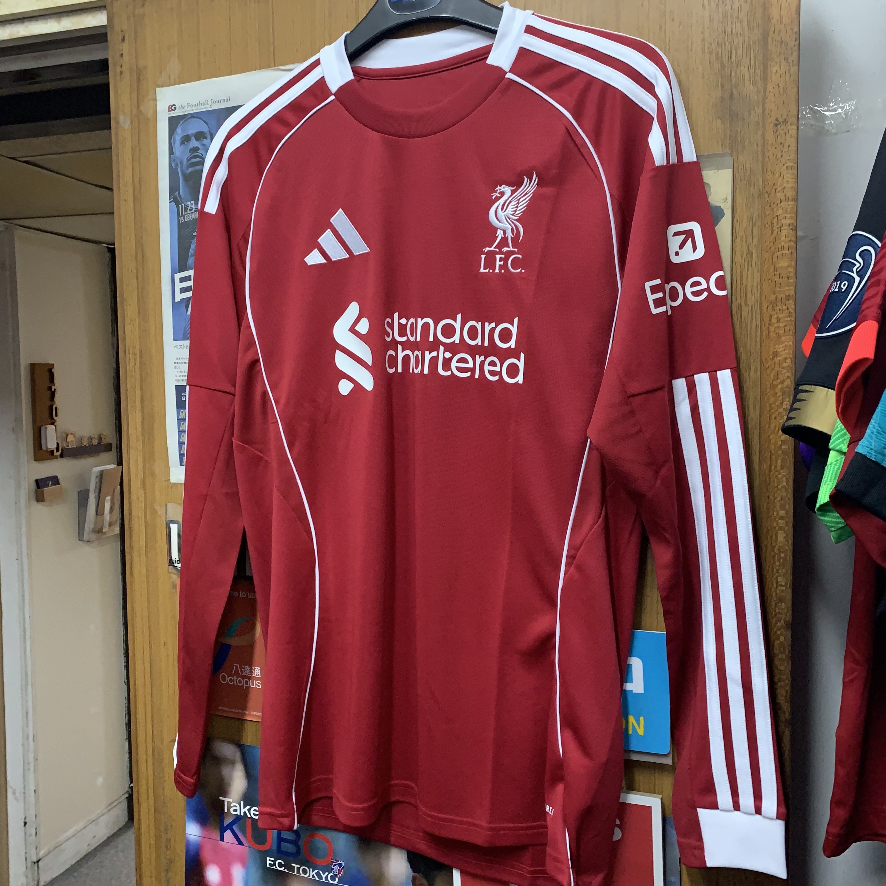 2025 Liverpool LS Home Shirt with EPL Nameset