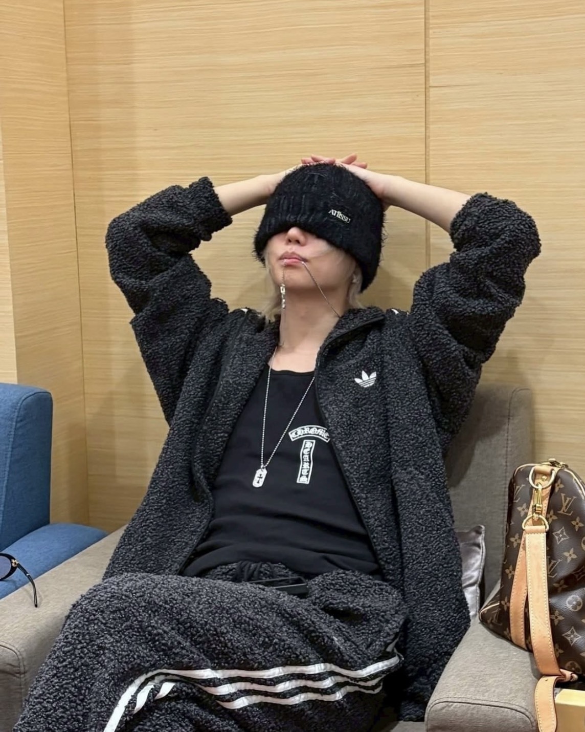 Adidas 黑泰迪 立領  夾克外套 KS5275