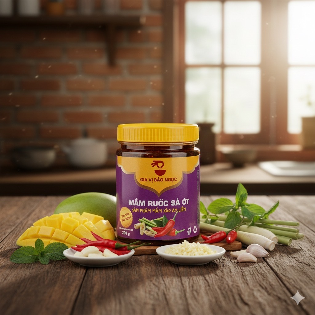 Bao Ngoc Fermented Shrimp Paste with Lemongrass and Chili 200g