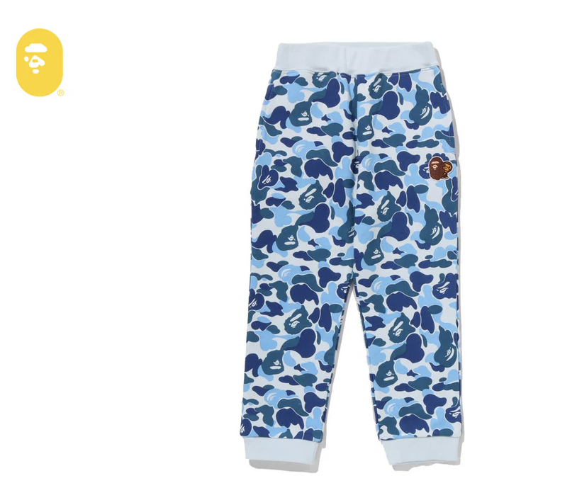 【BAPE童裝 】1213發售 ABC CAMO APE & MILO ONE POINT SWEAT PANTS