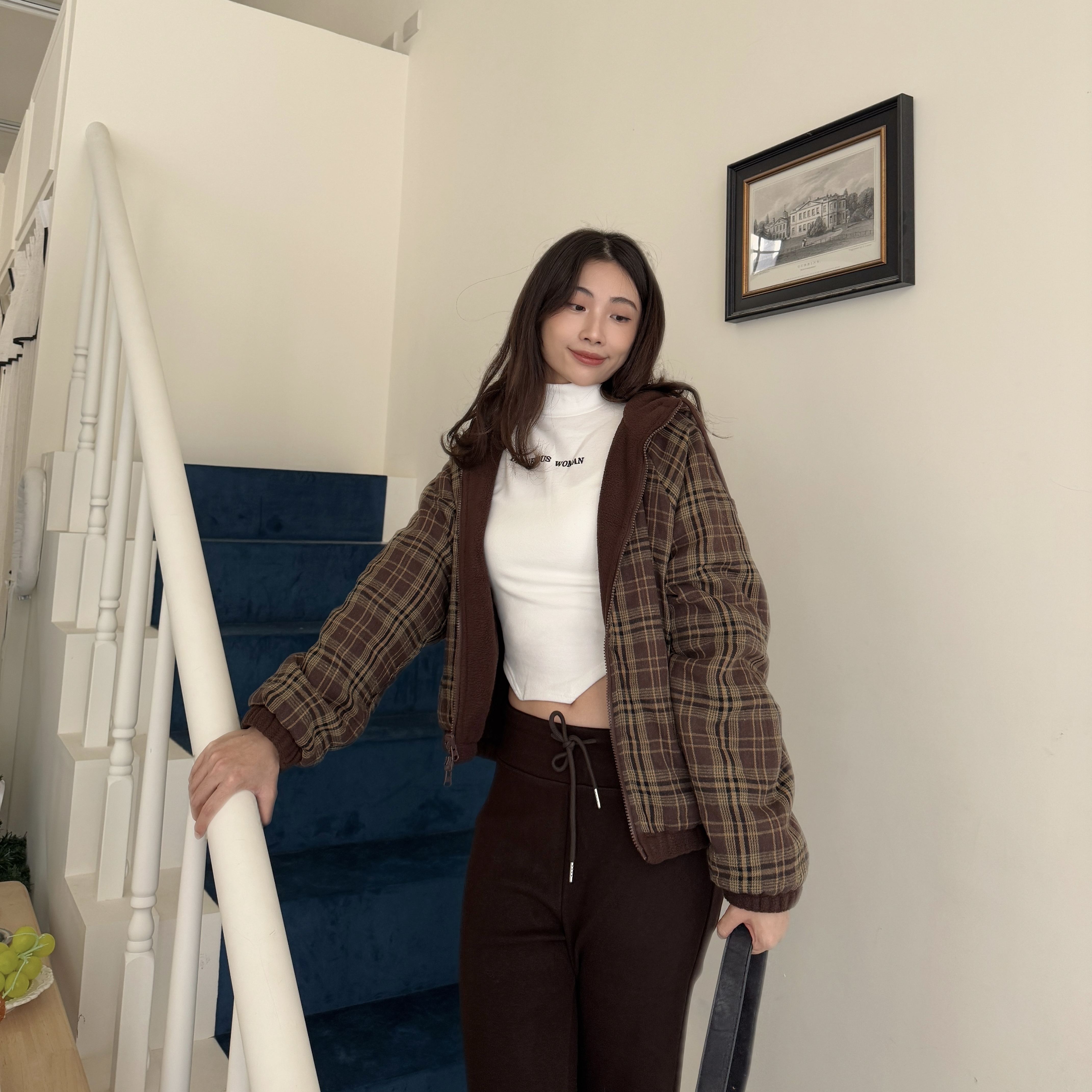 2533 DANGER 小高領刺繡絨毛 (D)