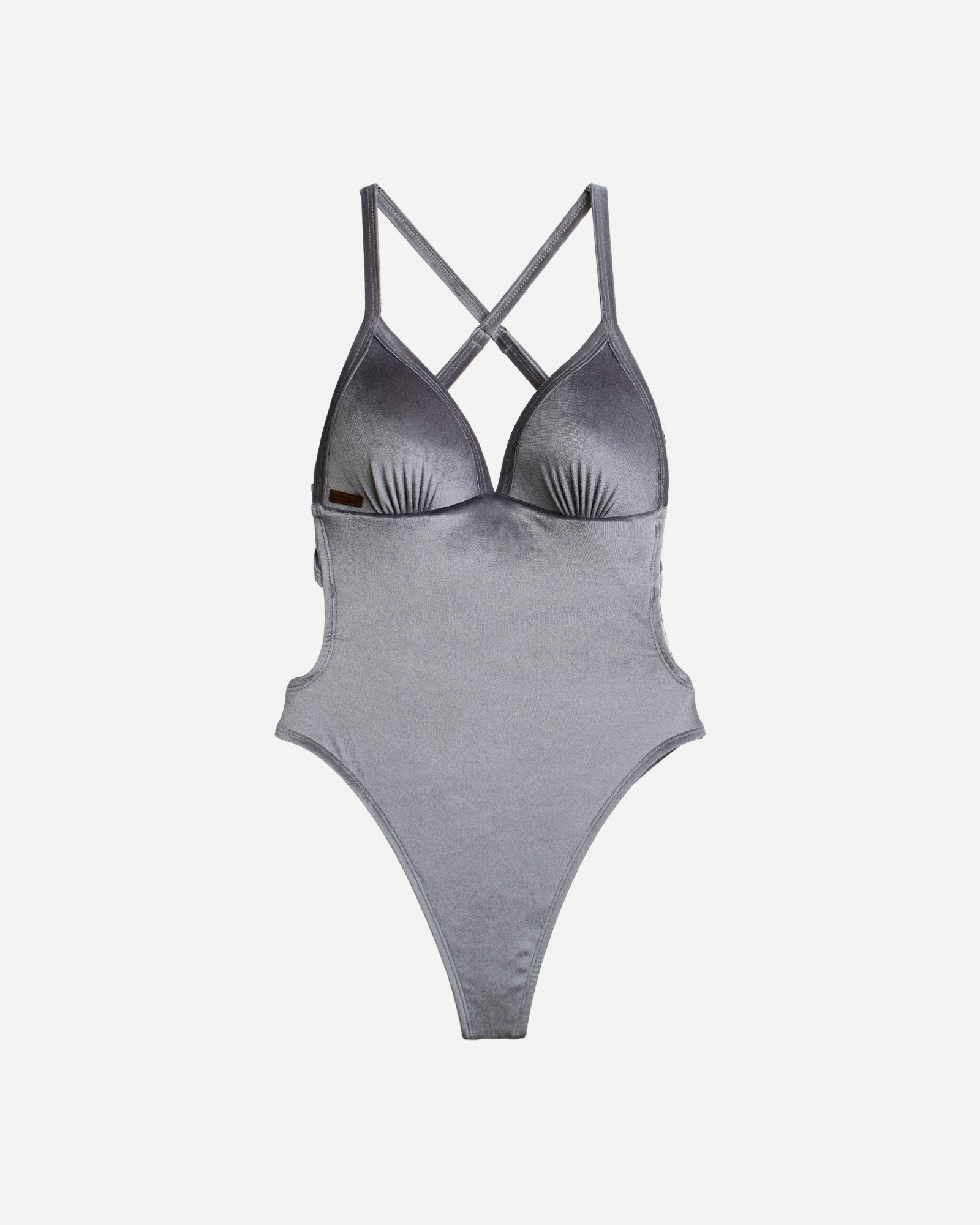 UPVEW 絨布三角美胸海鷗丁連身泳裝特別色-SS