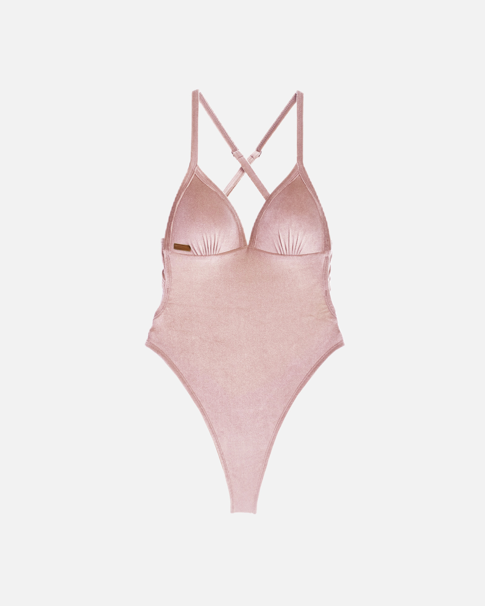 UPVEW 絨布三角美胸海鷗丁連身泳裝特別色-SS