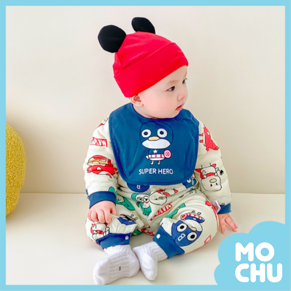 Q版英雄夾棉長袖連身衣