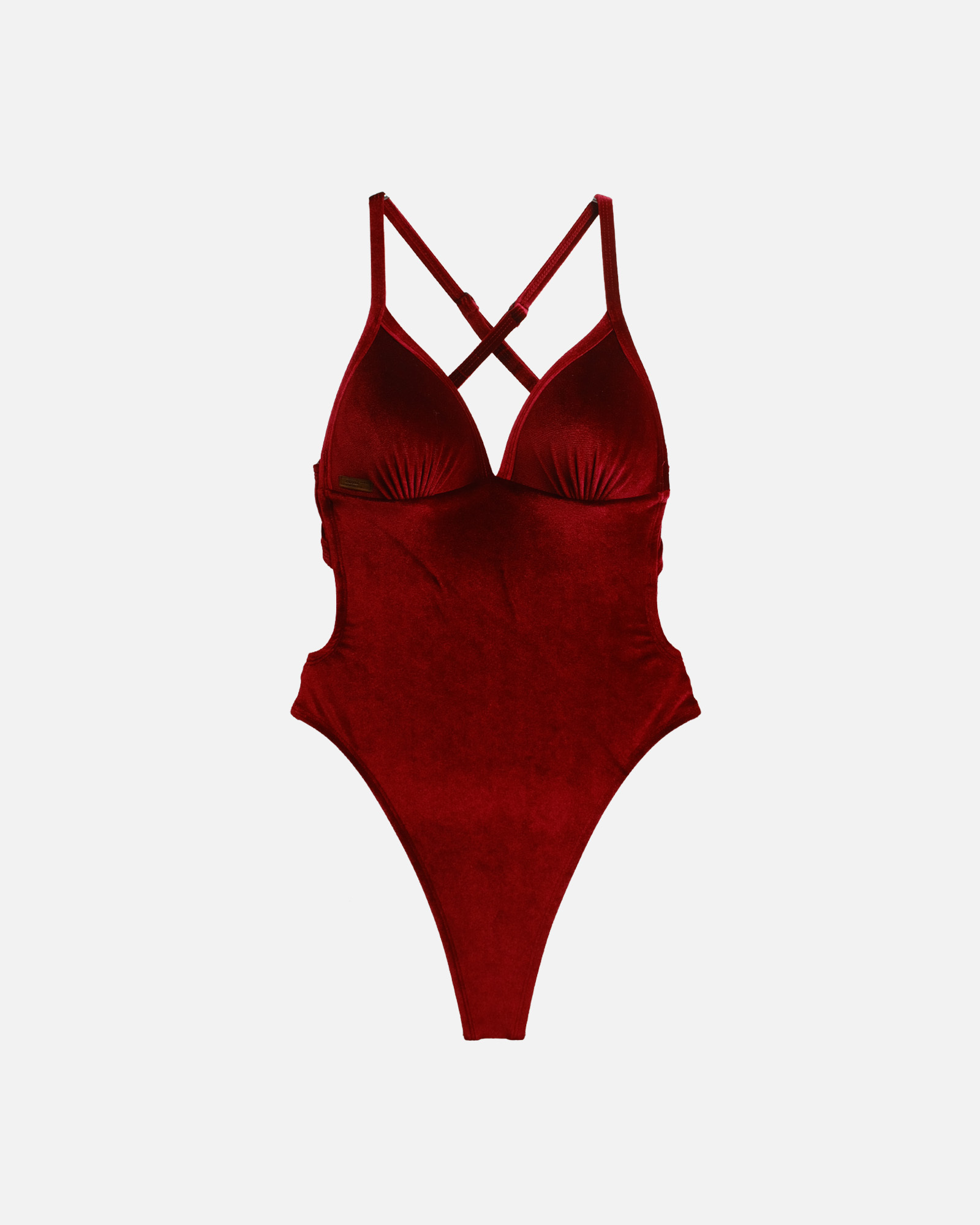 UPVEW 絨布三角美胸海鷗丁連身泳裝特別色-S