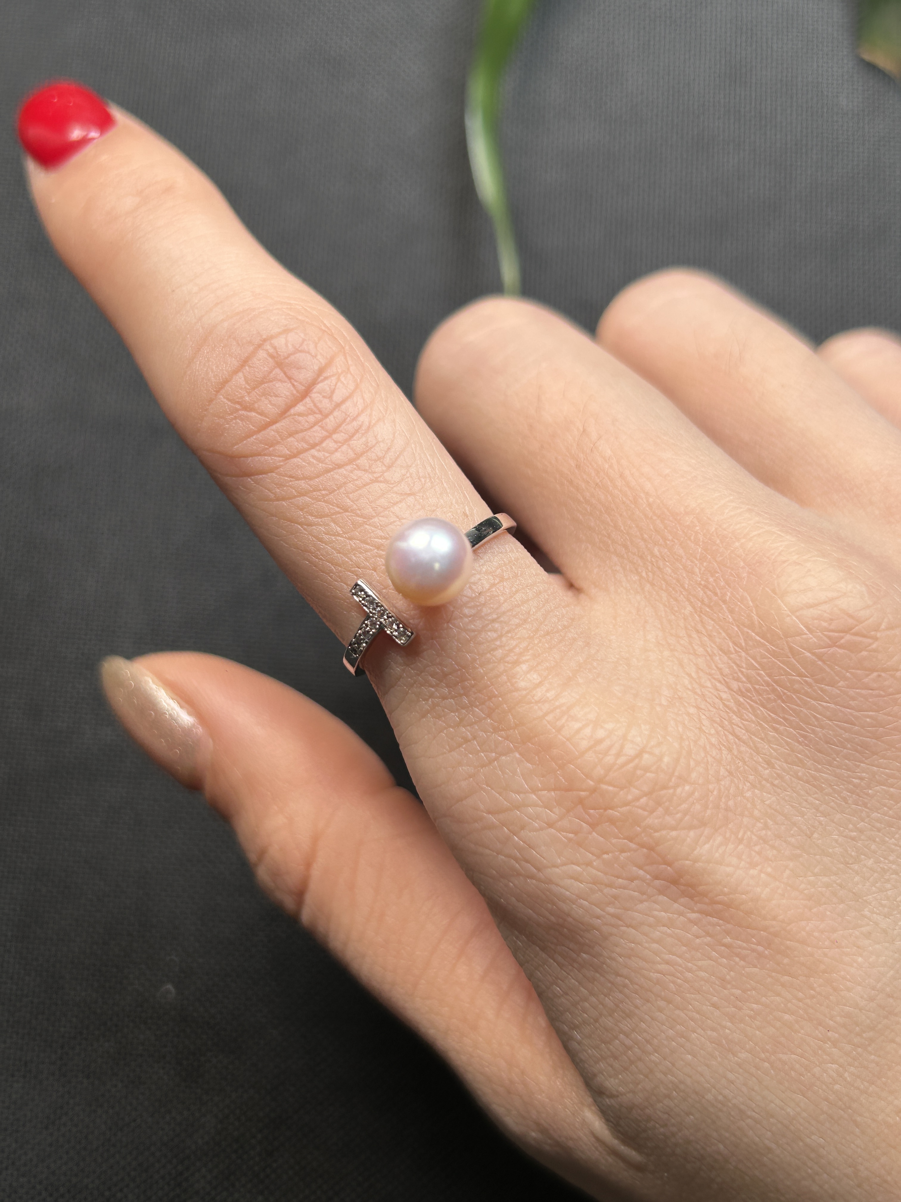 珍珠排戒➕t字戒指
