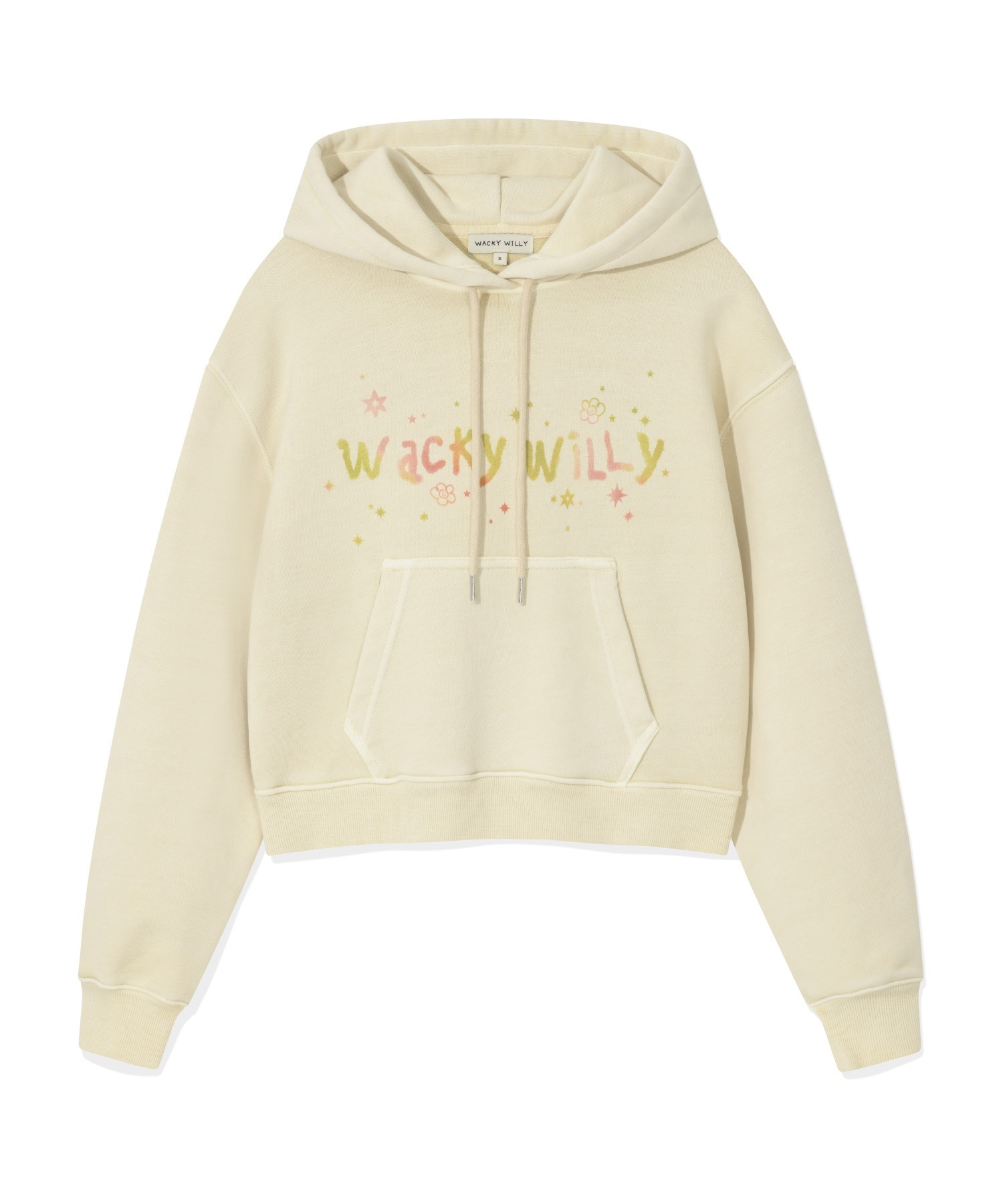WACKY WILLY Women’s Snow Washing Graphic Crop Hoodie