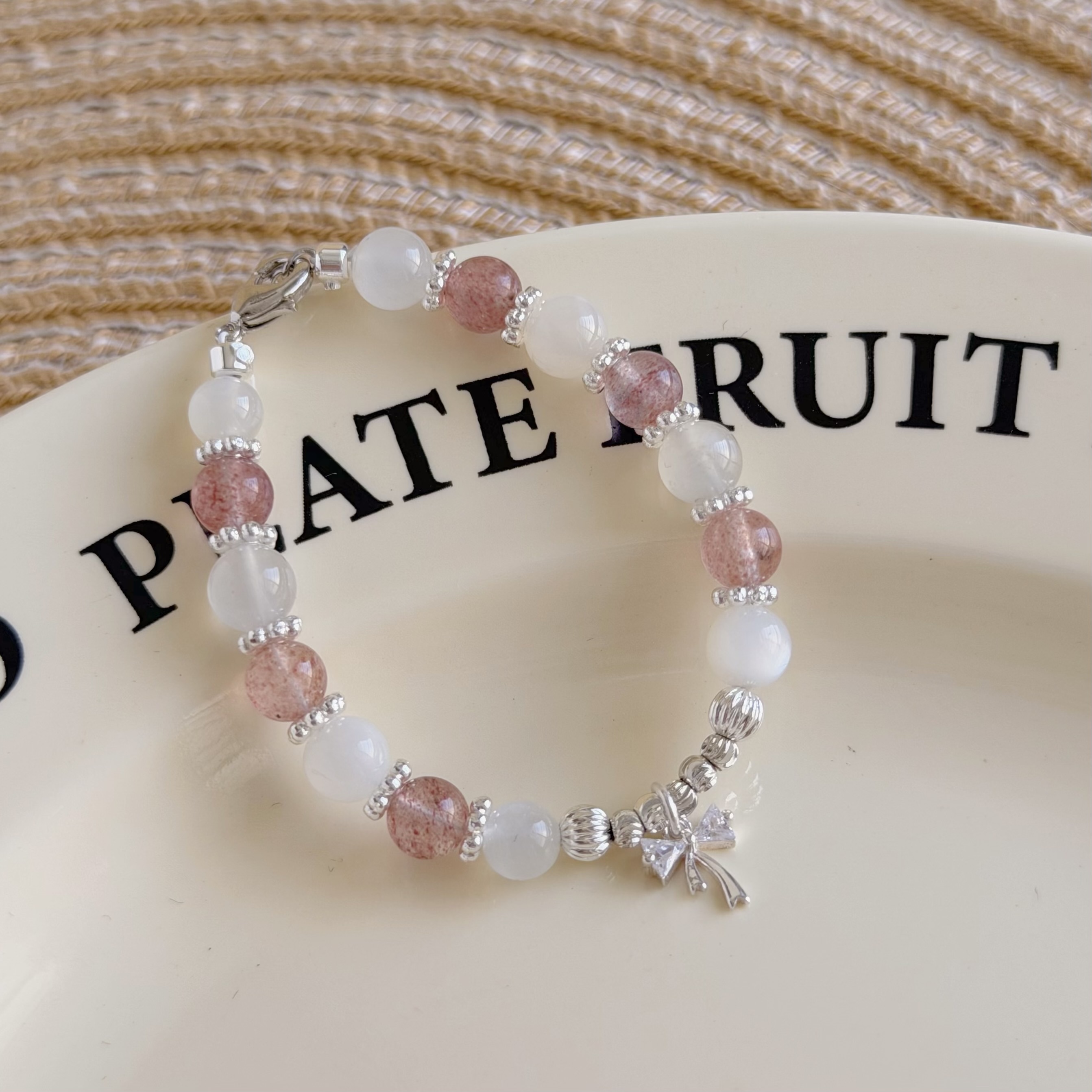 V109聖誕限定🎄【草莓雪光．桃花草莓晶手鍊】