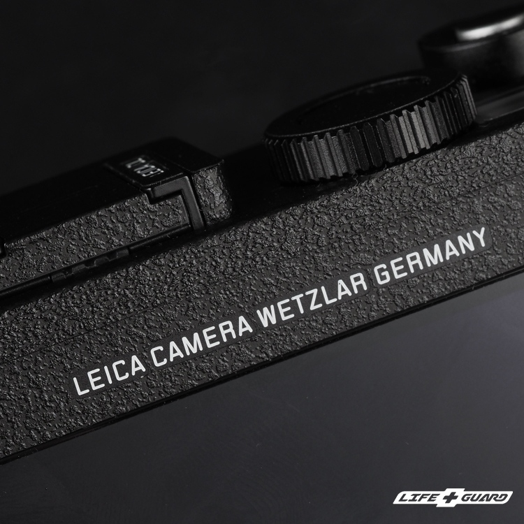 LIFE+GUARD 相機貼膜安裝示意，適用 Leica CL