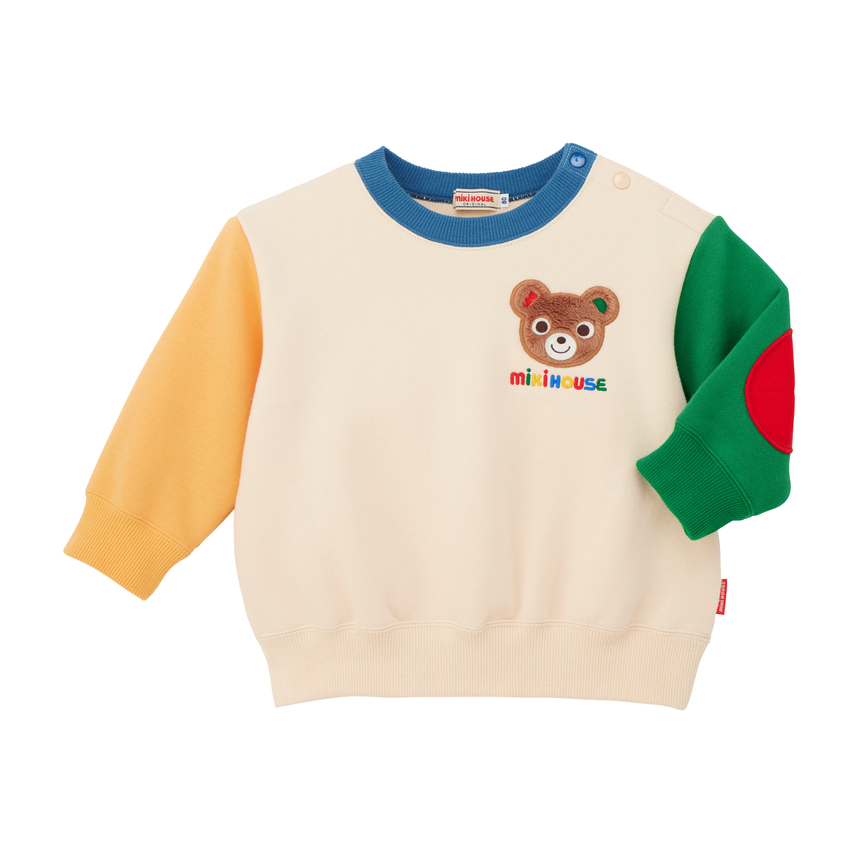 普吉熊拚色保暖衛衣-淺褐色