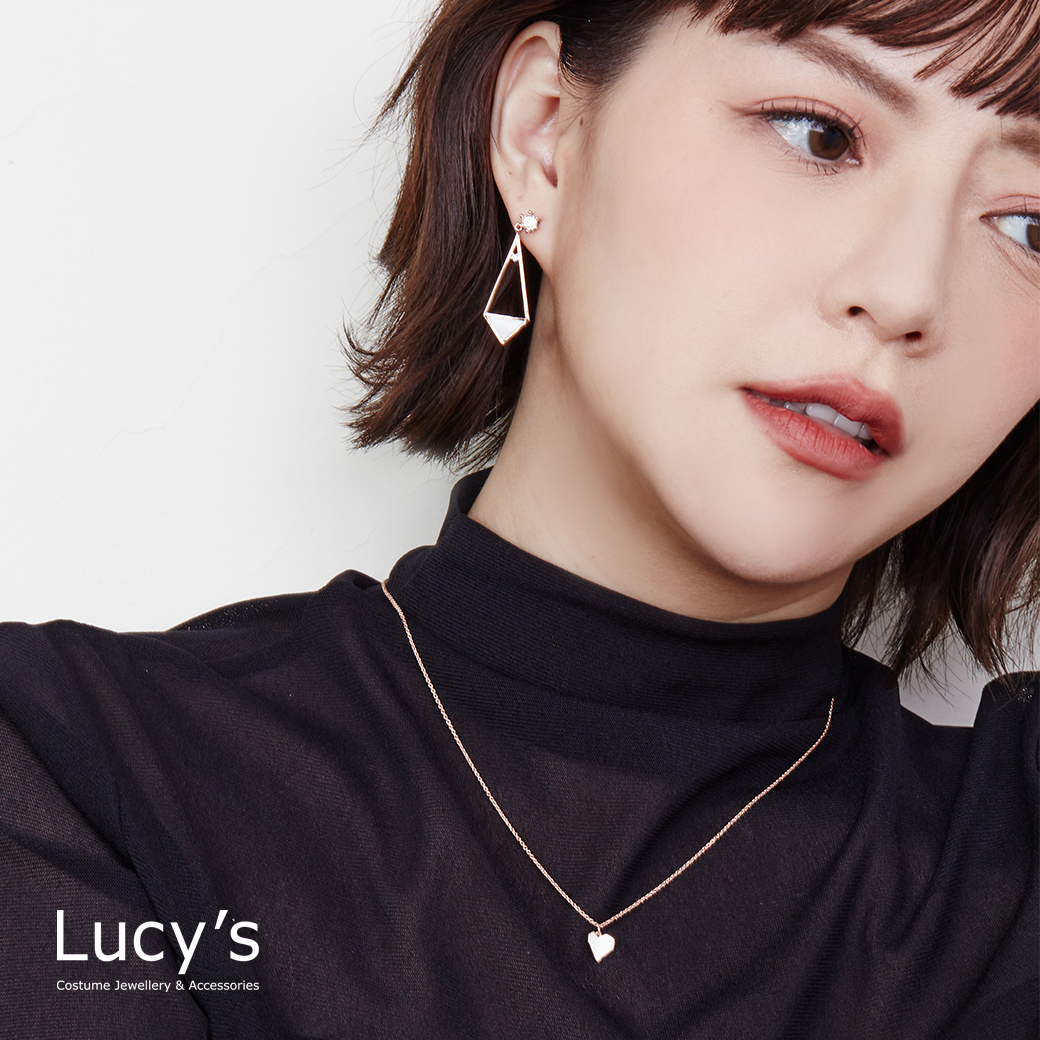 摺紙愛心 項鍊 (三色) (126198/126199/126200)