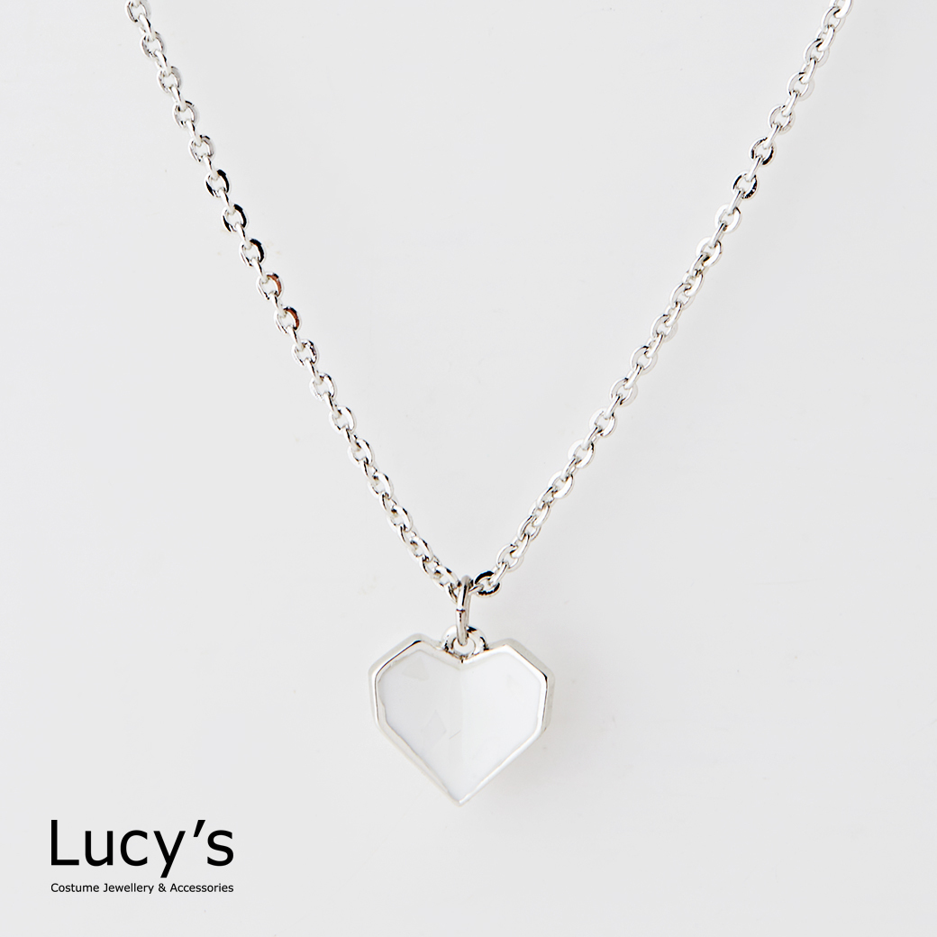 摺紙愛心 項鍊 (三色) (126198/126199/126200)