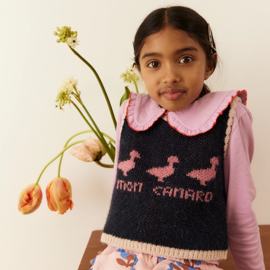 HELLO SIMONE 小鴨滾邊背心 Pepette vest Duck