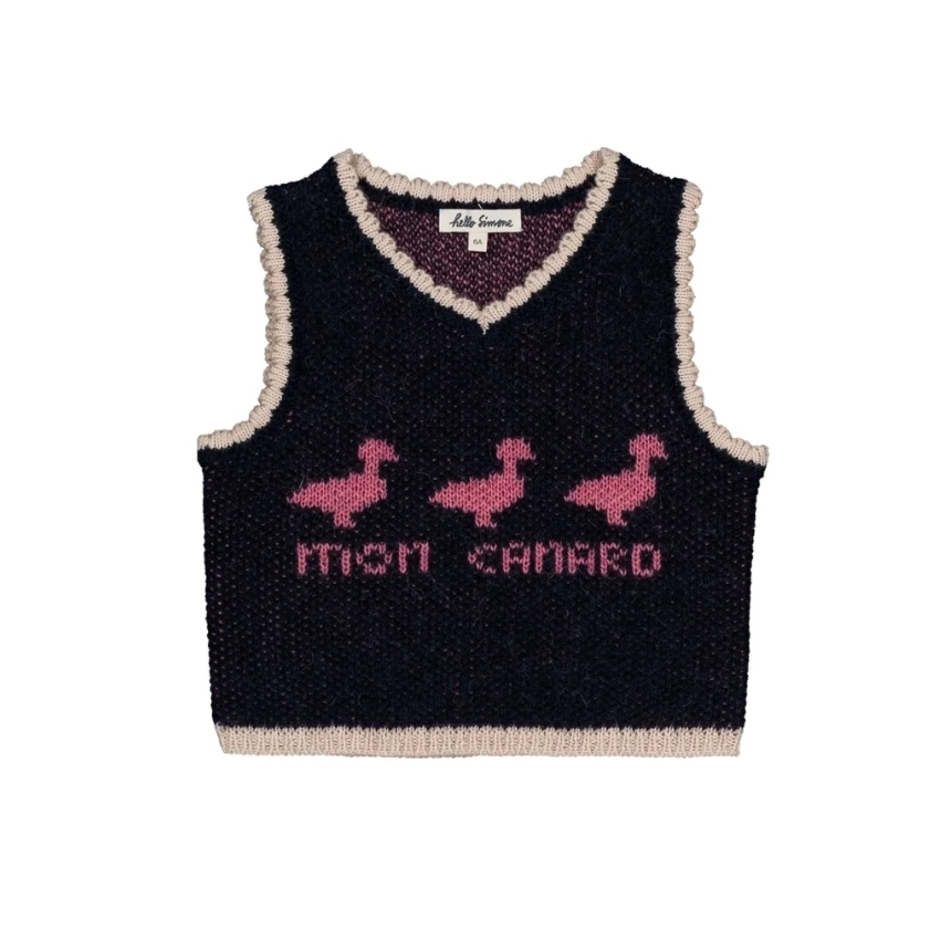 HELLO SIMONE 小鴨滾邊背心 Pepette vest Duck