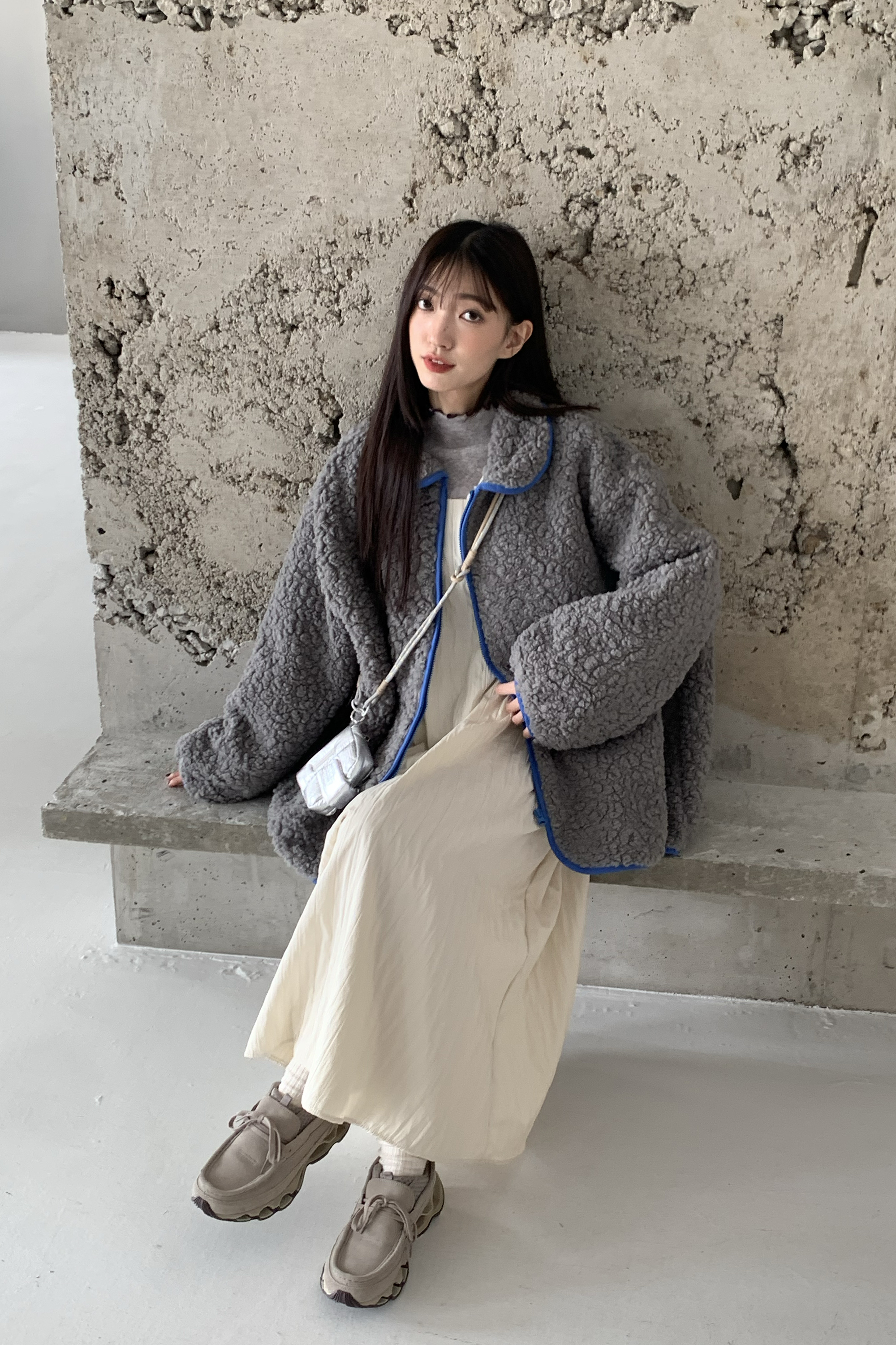 Last Month｜日系小捲毛翻領外套 2色