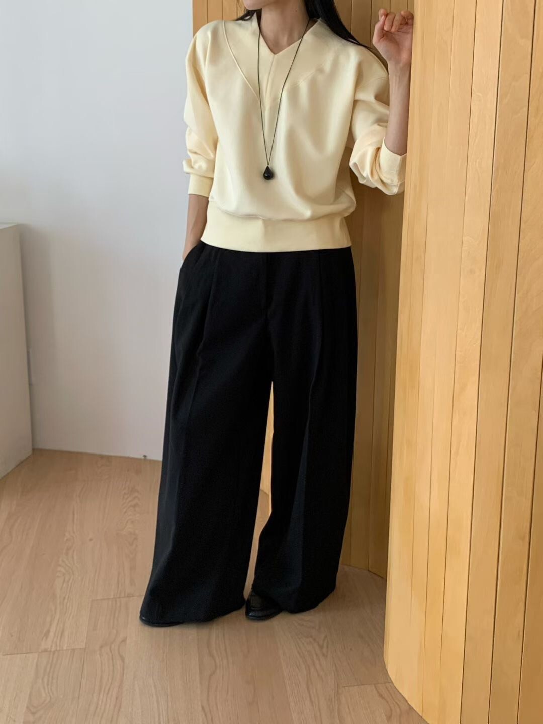 顯白水果色系V領衛衣大學TEE / 3色