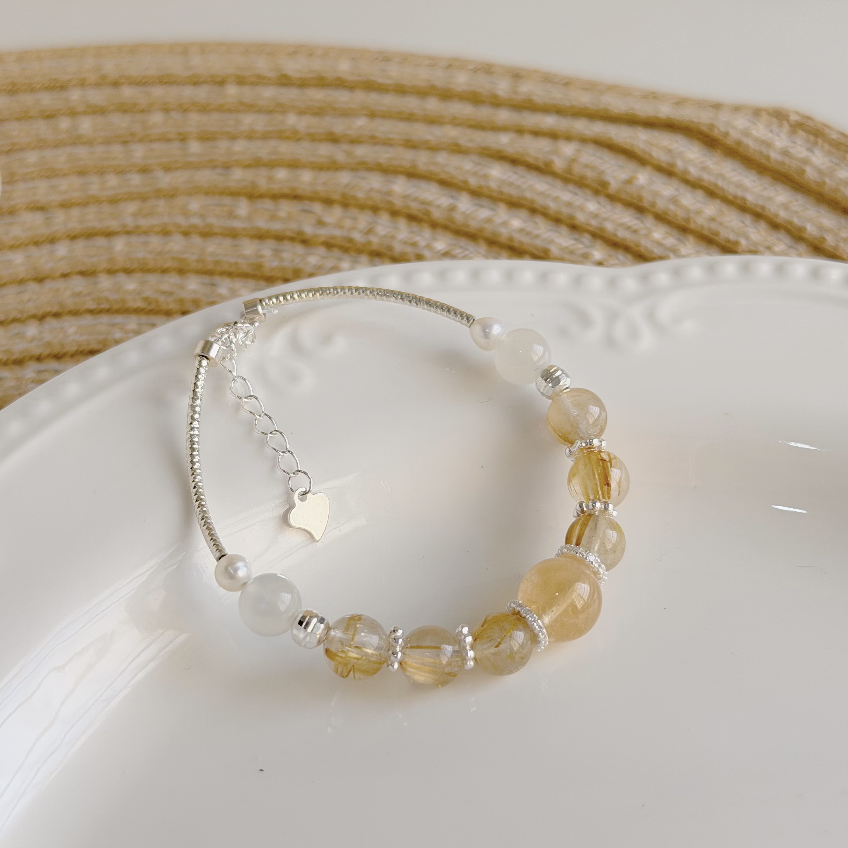 K108【招財必備💰】水晶純銀手鍊