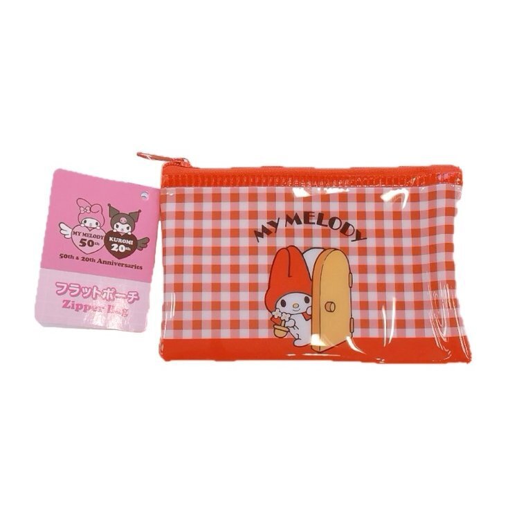 小物收納袋/美樂蒂50週年 紅色美樂蒂 12×7.5×0.8cm