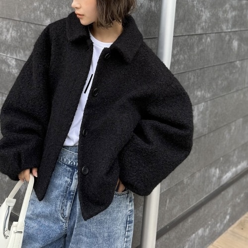 CLASSICAL ELF 絨毛 鈕釦外套 微長版 夾克 三色 95024767