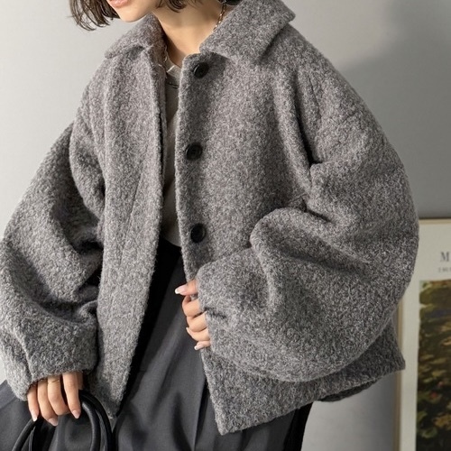 CLASSICAL ELF 絨毛 鈕釦外套 微長版 夾克 三色 95024767