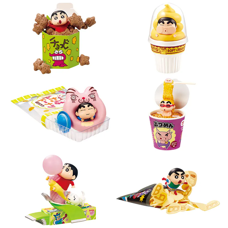 【現貨】 RE-MENT -  蠟筆小新 零食派對 (原盒全套6件)