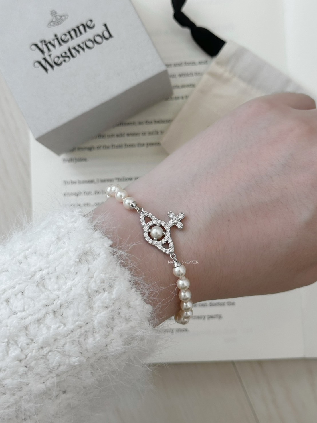 <聖誕快樂✨> Vivienne Westwood Olympia 滿鑽星球珍珠手鍊