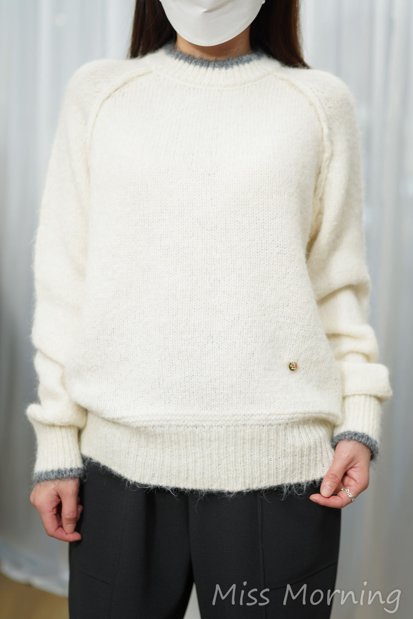 返工/去街兩穿針織衫(34052)