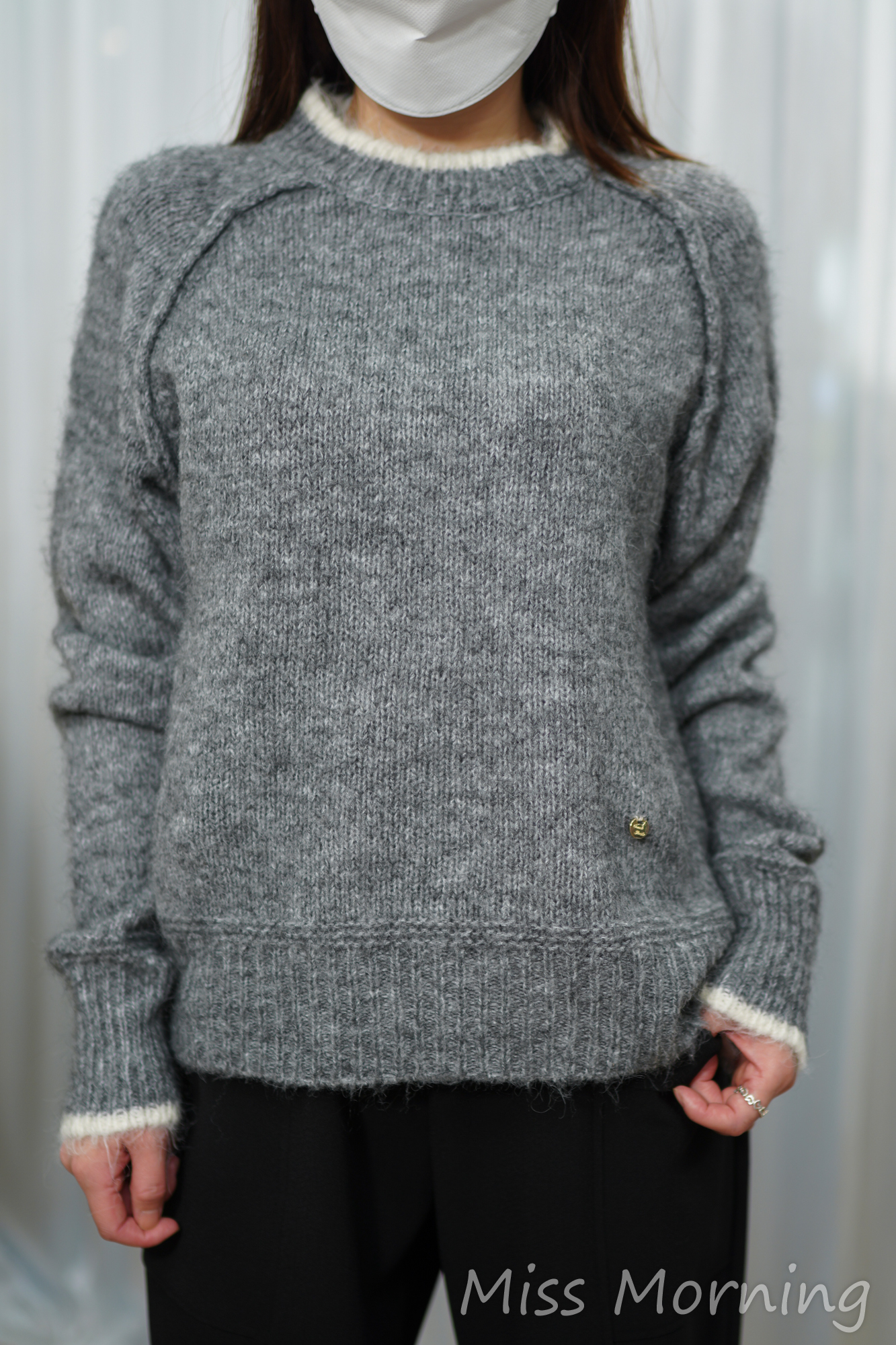 返工/去街兩穿針織衫(34052)