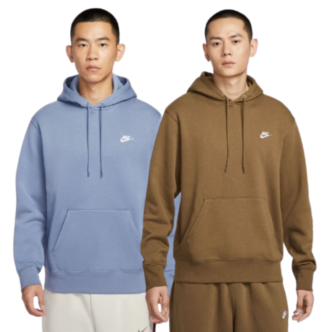 【官網限定】NIKE NSW 刺繡LOGO 刷毛 帽T 咖 FN3860-235 藍 FN3860-499 XII