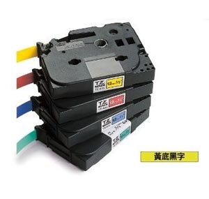 BROTHER TZe-FX611 6mm x 8M LABEL TAPE (BLACK ON YELLOW) 128028096