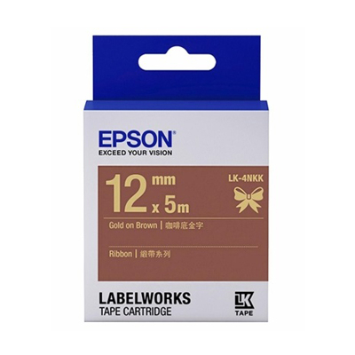 EPSON C53S654439 (LK-4NKK) GLOD ON BROWN 12MM TAPE 128052030