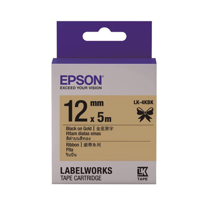 EPSON C53S654431 (LK-4KBK) BLACK ON GOLD 12MM 128052033