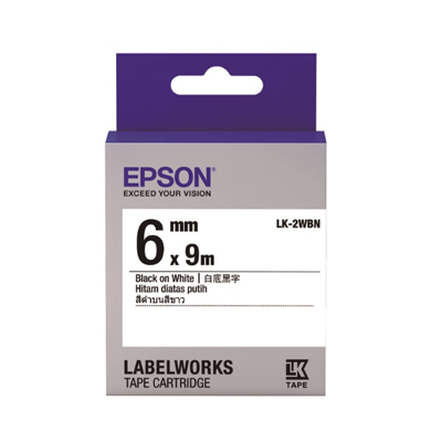 EPSON C53S652401 (LK-2WBN) BLACK ON WHITE 6MM 128052034