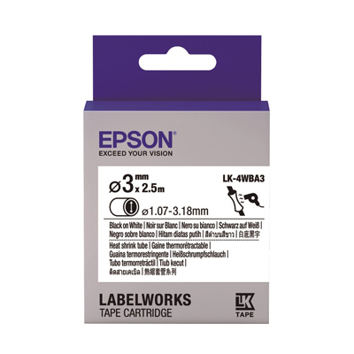 EPSON C53S654454 (C53S654903) (LK-4WBA3) HST BLACK ON WHITE 12MM 128052042