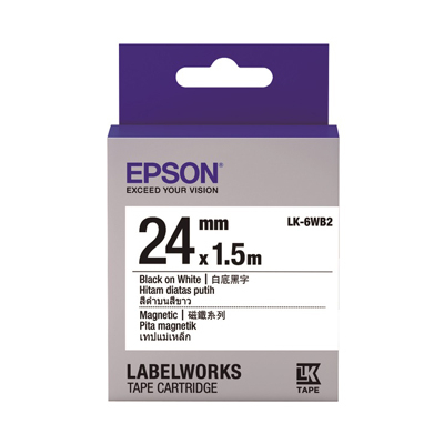 EPSON C53S656408 (LK-6WB2) BLACK ON WHITE 24MM TAPE 128052041