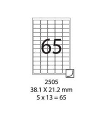 SMART LABEL 2505-100  38.1 x 21.2mm (65'S) 128169005