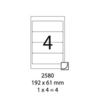 SMART LABEL 2580-100  192 x  61mm (4'S) 128169034