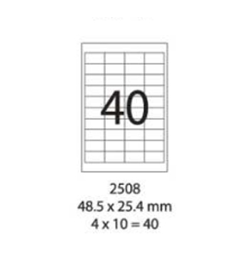 SMART LABEL 2508-100  48.5 x 25.4mm (40'S) 128169030