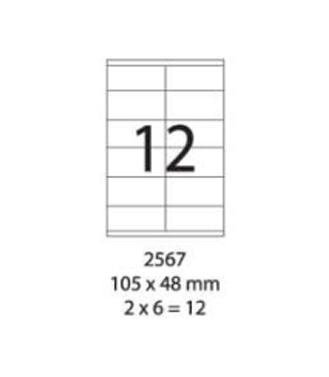 SMART LABEL 2567-100  105 x 48mm (12'S) 128169024