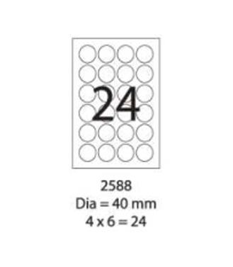 SMART LABEL 2588-20  40mm Ø  CD LABEL (24'S) 128169046
