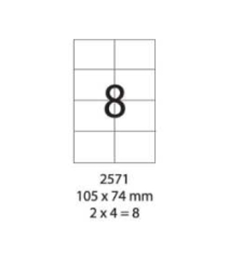 SMART LABEL 2571-100  105 x 74mm (8'S) 128169063