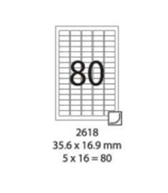 SMART LABEL 2618-100  35.6 x 16.9mm (80'S) 128169073