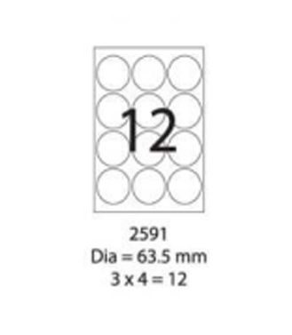 SMART LABEL 2591-100  63.5mm Ø  (12'S) 128169069