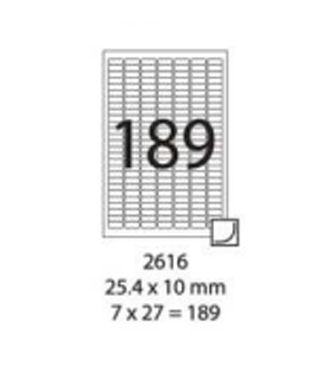 SMART LABEL 2616-100  25.4 x 10mm (189'S) 128169086