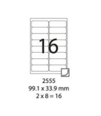 SMART LABEL 2555LC1 99.1 x 33.9mm LASER CLEAR LABEL (16'S) 128169110