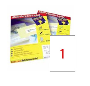 SMART LABEL CT2586LC1-10 A4 LASER CLEAR LABEL (1'S) 128169096